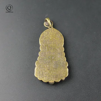 Bakır GuanyinBodhisattva Buda Anahtarlık Kolye Takı Aksesuarları Metal Pirinç araba anahtarlığı Nazik Buda Şanslı Anahtarlıklar