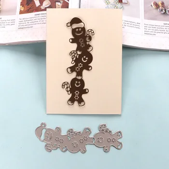DUOFEN METAL KESME ÖLÜR Noel zencefilli kurabiye adam DIY papercraft projeleri koleksiyon defteri kağıdı Albümü