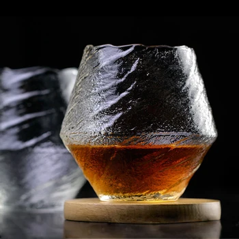 Cam kupa kar cam kupa kutusu ile Japon yaratıcı cam Edo cam viski bardağı ruhları niş basit cam su cam niş