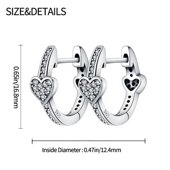 Sıcak Satış 925 Ayar Gümüş Pembe Kalp Pentagram Küpe fit Orijinal Marka Moda Charm DIY kadın Güzel Takı Hediyeler