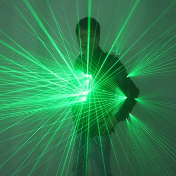 Yeni geldi Yeşil Lazer Yelek LED Giysi, Lazer Takım Elbise, 532nm Lazer Adam Kostümleri Gece Kulübü Sanatçılar İçin