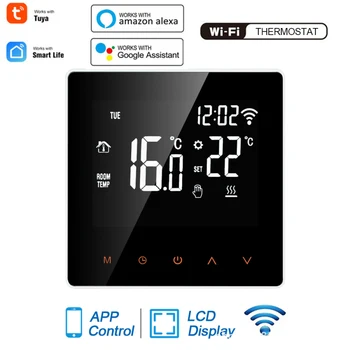 Tuya WiFi Akıllı Termostat dokunmatik LCD ekran Ekran Elektrikli yerden ısıtma İçin Su / Gaz Kazanı Sıcaklık Uzaktan Kumanda