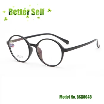 Retro yuvarlak gözlük küçük yüz gözlük kore siyah tarzı BSX8048 ışık Tr90 optik çerçeve yapabilirsiniz miyopi gözlük 3
