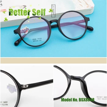 Retro yuvarlak gözlük küçük yüz gözlük kore siyah tarzı BSX8048 ışık Tr90 optik çerçeve yapabilirsiniz miyopi gözlük 4