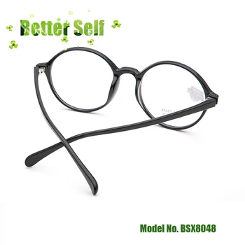 Retro yuvarlak gözlük küçük yüz gözlük kore siyah tarzı BSX8048 ışık Tr90 optik çerçeve yapabilirsiniz miyopi gözlük 5