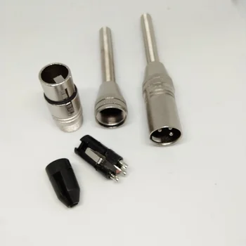 Sağ Açı 90 Derece Alaşım Metal 3 Pin XLR Erkek Dişi fiş Mikrofon Lehim ses dönüştürücü Fiş Mikrofon Fişi