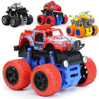 1 Adet Atalet Dört Tekerlekten Çekiş off-Road Araç Geri Çekme çocuklar için oyuncak araba Plastik Anti-Kırılmaz oyuncak Araba Bebek Araba Modeli