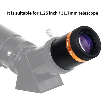 1 adet Astronomik Teleskop Mercek 1 25 inç 62 Derece Geniş Açı Mercek Planet Göz Lens 4mm 10MM 23MM 5