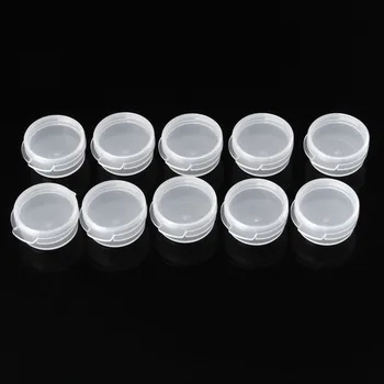 10 adet / 20 adet Kozmetik Düğme Kavanoz 5g Şeffaf Plastik düğme kapağı Mini Q Pot Sızdırmaz Krem Boş makyaj kutusu örnek şişesi 2