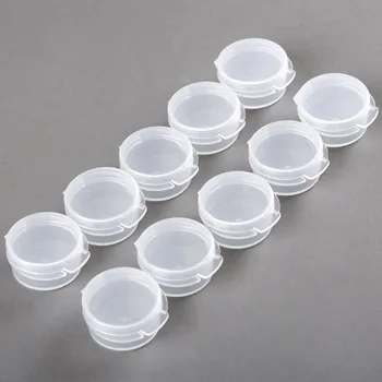 10 adet / 20 adet Kozmetik Düğme Kavanoz 5g Şeffaf Plastik düğme kapağı Mini Q Pot Sızdırmaz Krem Boş makyaj kutusu örnek şişesi 4