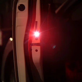 1/2/4 Adet Araba Açılış Kapı Emniyet Uyarı Işığı Evrensel LED Anti-çarpışma Lambası Yanıp Sönen Alarm Park Uyarı Anti-çarpışma