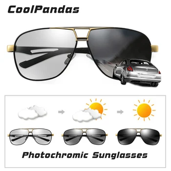 2021 Marka Tasarım Kare Alüminyum Fotokromik Güneş Gözlüğü Erkekler Polarize UV400 Erkek Bukalemun Gözlük Kadınlar Erkekler İçin Oculos de sol 2