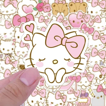 10/20/40 adet Anime Hello Kitty Çıkartmalar Kawaii Kız Graffiti Bagaj telefon kılıfı Dizüstü Su Geçirmez Sevimli Sticker Çıkartmaları Çocuk Oyuncak 1