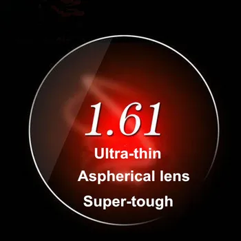 1.61 Endeksi Miyopi Yüksek Çözünürlüklü Asferik Lens Süper Sert Reçete Gözlük Ultra-İnce Radyasyon Direnci İçin Bir Çift