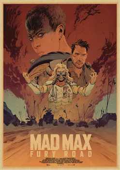 Mad Max Fury Yol Klasik Film Kraft Kağıt Duvar sanat resmi Vintage Poster Dekoratif Ev Dekor Tableau 0