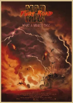 Mad Max Fury Yol Klasik Film Kraft Kağıt Duvar sanat resmi Vintage Poster Dekoratif Ev Dekor Tableau 1