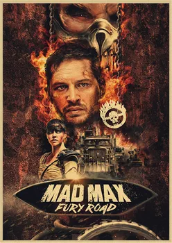 Mad Max Fury Yol Klasik Film Kraft Kağıt Duvar sanat resmi Vintage Poster Dekoratif Ev Dekor Tableau 2