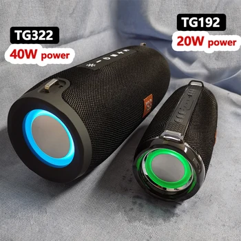 TG322 Bluetooth hoparlör Yüksek Güç Kablosuz Taşınabilir Sütun Açık Su Geçirmez Ses Subwoofer Hoparlör Boombox Müzik Merkezi
