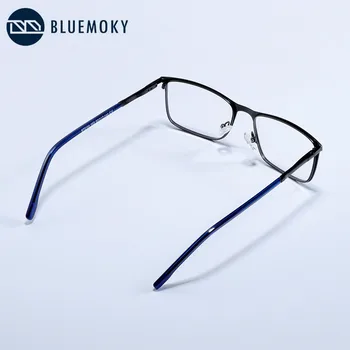 BLUEMOKY Titanyum Alaşımlı Optik Gözlük Çerçevesi Moda Erkek Kare Ultralight Göz Miyopi Gözlük Erkekler İş Tarzı Gözlük