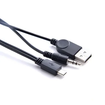 Mikro USB Jack 3.5 mm AUX Kablosu/USB Erkek için Bluetooth Taşınabilir Cd Çalar
