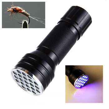 Bimoo 21 LEDs Fly Bağlama UV Kür Lambası Torch / El Feneri için Fly Fishing Sinekler Kafa Epoksi Kür Bitirmek Aracı 0