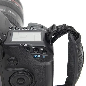 Nikon Canon için uygun DSLR Kameralar için deri El Kavrama Bilek Kayışı (Siyah)