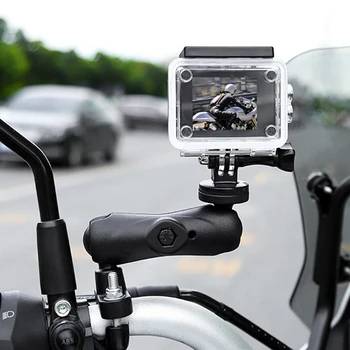 GoPro Sürüş Kaydedici Braketi GoPro Hero 11 10 9 8 Max 7 6 5 Metal Motosiklet Bisiklet Gidon Ayna Dağı Bisiklet Braketi 4
