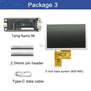Tang Nano 9 K Gaoyun FPGA GoAI Geliştirme Kurulu GW1NR-9 RISC-V RV HDMI 40 P RGB Arayüzü ile 1.14/4.3/5/7 İnç SPI Çıplak Ekran 0