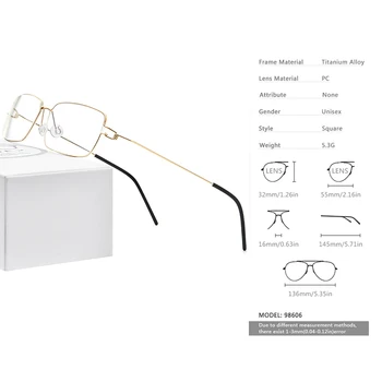 FONEX Vidasız Gözlük Titanyum Alaşımlı Gözlük Çerçevesi Erkekler Reçete Gözlük Kore Danimarka Kadın Miyopi Optik Çerçeve 98606 4