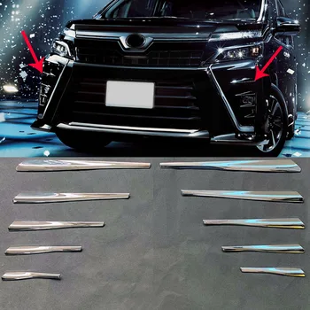 Toyota Voxy için R80 2016 2017 2018 ABS Krom Ön Sis İşık Lambaları Kapak Düzeltir Sis Lambası Şeritler Aksesuarları 10 ADET