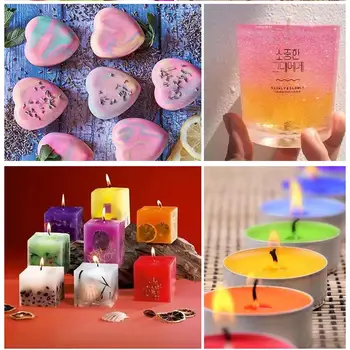 20 Renk Mum Boyalar Pigment Aromaterapi Sıvı Renklendirici Pigment DIY Mum Kalıp Sabun Boyama El Yapımı El Sanatları Reçine Pigment