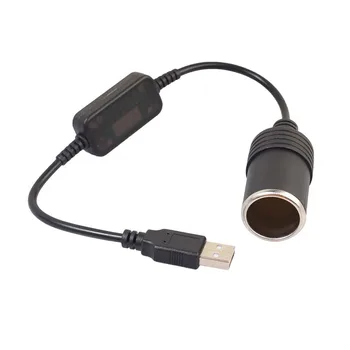 Araba Dönüştürücü Adaptör Kablolu Denetleyici USB Bağlantı Noktası 12V Çakmak Soket Dişi Güç Kablosu