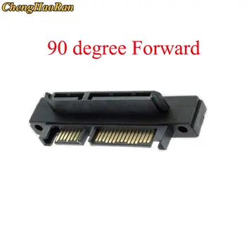 90/180 Derece Dirsek SATA 2.5 / 3.5 sabit disk Adaptörü Sağ Açı 7+15 pin SATA 22p Erkek dişi adaptör Dönüştürücü Konektörü 0