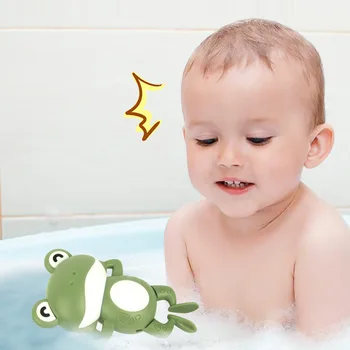 Bebek Banyo Windup Clockwork Yüzme Kurbağa Çocuk Hediye Oyuncak