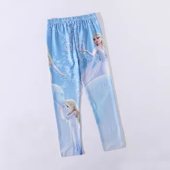 2-7 Yıl Kız Tayt Çocuklar Dondurulmuş Elsa kalem pantolon Uzun Rahat tayt Genç çocuk pantolonları