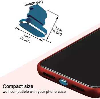 2 ADET Renkli Metal Anti Toz Şarj Dock Tak Stoper Cap Kapak iPhone 14 13 12 Pro Max Cep Telefonu Aksesuarları ser