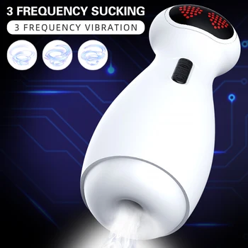 3 Frekanslı Emme Robot mastürbasyon kupası Akıllı ısıtma Simülasyon Vajina Oral Seks Erkek mastürbasyon için seks oyuncakları Erkekler için 2