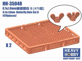 Ağır hobi HH - 35048 0.7 & 1.1 mm Kelebek Somun Seti B (470 adet)