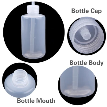 250/500ml Yıkama Şişesi Dövme Temiz sıkılabilir şişe Kirpik Uzatma Temizleme Laboratuvar Ölçüm Şişeleri Plastik Makyaj Aracı 4
