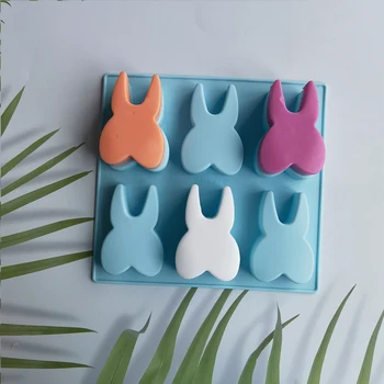 6 Delik Diş silikon kalıp Çikolata Fondan Kek Kalıbı 3D Diş Şekilli Kalıp Kek Bakeware Bisküvi Şeker Buz Küpü Sabun DIY Aracı