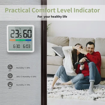 LCD Dijital Hygrothermograph Kapalı Termometre Higrometre Ev Yatak Odası Bebek Odası Çevre Monitör Sıcaklık Nem Ölçer