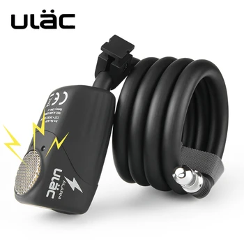 ULAC Bisiklet Kilidi 110dB Bisiklet Elektronik Alarm Kilidi Bisiklet Bisiklet Çelik Kablo Kilidi Anti-Hırsızlık Bisiklet Soyunma Yol Bisikleti Güvenli Tel Kilidi 0