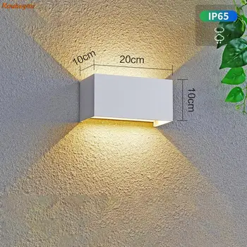 LED su geçirmez 24 W led duvar lambaları siyah / beyaz renk kabuk IP65 su geçirmez kapalı dış aydınlatma alüminyum duvar ışık arandela 0