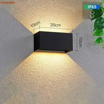 LED su geçirmez 24 W led duvar lambaları siyah / beyaz renk kabuk IP65 su geçirmez kapalı dış aydınlatma alüminyum duvar ışık arandela 3