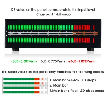 Douk Ses Çift Kanallı LED Ses Seviyesi Ölçer MİKROFON + HAT Müzik Spektrum Görüntüleyici Ekran Stereo ses dağıtıcı kablosu 3.5 mm / RCA Adaptörü