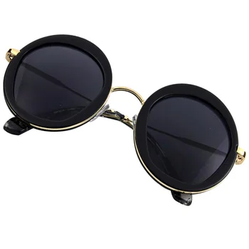 Güneş Kadınlar Lüks Marka Moda Tasarımcısı Vintage Yuvarlak güneş gözlüğü Bayanlar için Retro güneş gözlüğü UV400 0