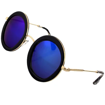 Güneş Kadınlar Lüks Marka Moda Tasarımcısı Vintage Yuvarlak güneş gözlüğü Bayanlar için Retro güneş gözlüğü UV400 5