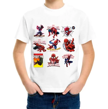 Marvel Çizgi Roman Thor Pop Bebek Erkek T shirt Yaz SpiderMans Hulk Anime Punk Moda Harajuku Gevşek Karikatür Baskı T - shirt Çocuklar Tees