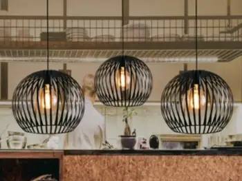 Demir avize restoran bar kahve dükkanı oturma odası lamba İskandinav yaratıcı basit avize retro endüstriyel tarzı 4