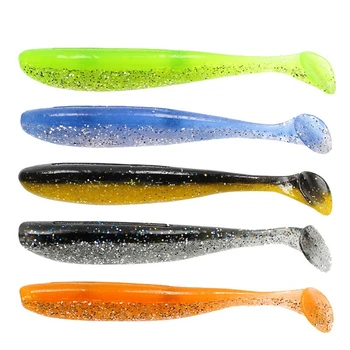 6 Adet / grup Kolay Parlatıcı Yumuşak Balıkçılık Cazibesi 8 cm 3.5 g Isca Yapay Yumuşak Yem Silikon Çift Renkler Sazan Yapay Yem Swimbait 1